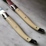 Laguiole Ivorine Carving Set - The Punctilious Mr. P's Place Card Co.