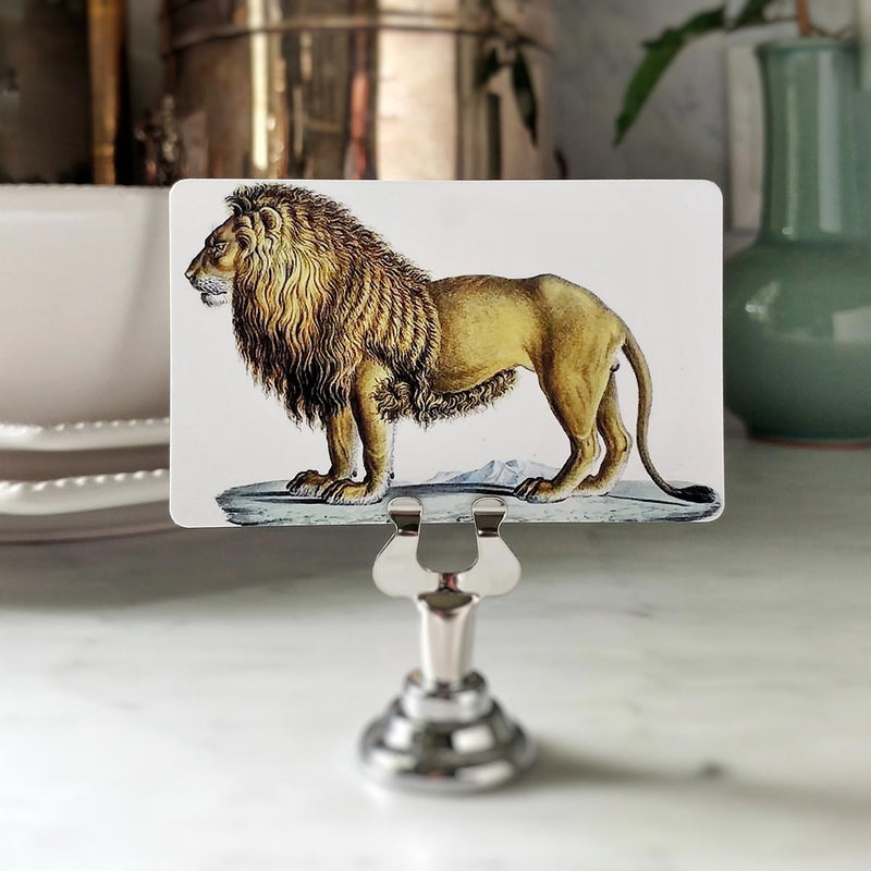 Lions - Custom Place Cards - Upright - The Punctilious Mr. P's Place Card Co.