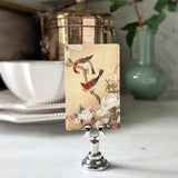 Magnolia Love Birds - Custom Place Cards - Upright - The Punctilious Mr. P's Place Card Co.