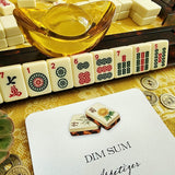 Mahjong - Custom Menu Cards - s/4 - The Punctilious Mr. P's Place Card Co.