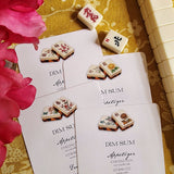 Mahjong - Custom Menu Cards - s/4 - The Punctilious Mr. P's Place Card Co.