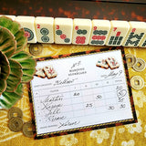 Mahjong Flowers and Seasons: Scorecards S/12 - The Punctilious Mr. P's Place Card Co.