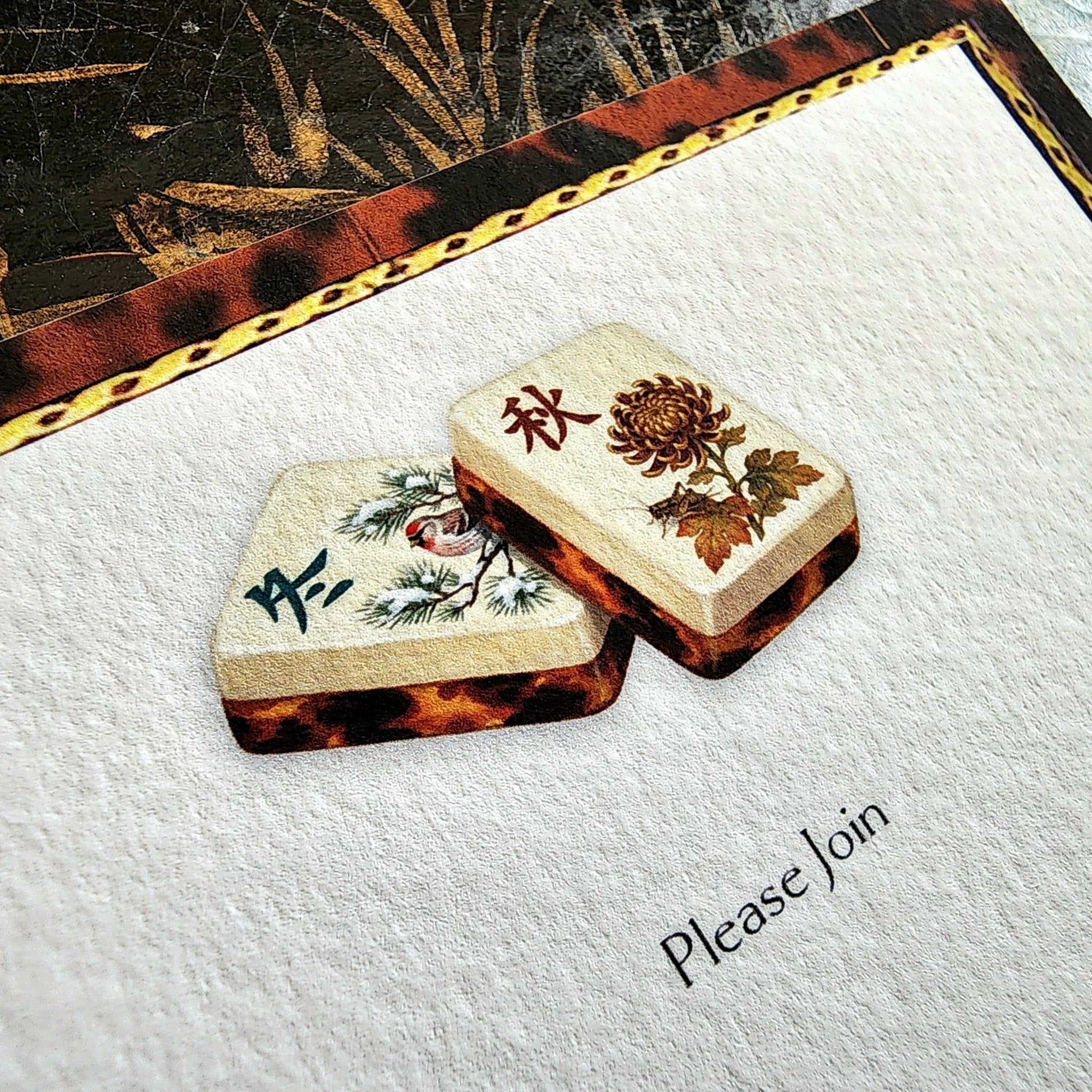 Set 4/ Mahjong- Custom Invitations