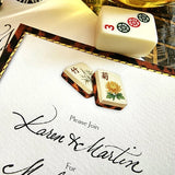 Mahjong: Hand Written Invitations - S/8 - The Punctilious Mr. P's Place Card Co.