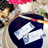 Marian McEvoy: Floral Fantasia - Custom Place Cards - Laydown - The Punctilious Mr. P's Place Card Co.