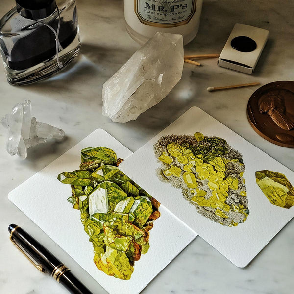 Minerals No. 3 - Pack of Custom Note Cards - The Punctilious Mr. P's Place Card Co.