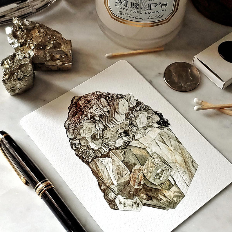 Minerals No. 5 - Pack of Custom Note Cards - The Punctilious Mr. P's Place Card Co.