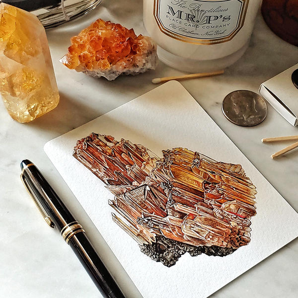 Minerals No. 6 - Pack of Custom Note Cards - The Punctilious Mr. P's Place Card Co.