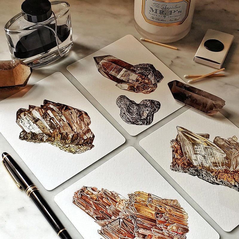 Minerals No. 6 - Pack of Custom Note Cards - The Punctilious Mr. P's Place Card Co.