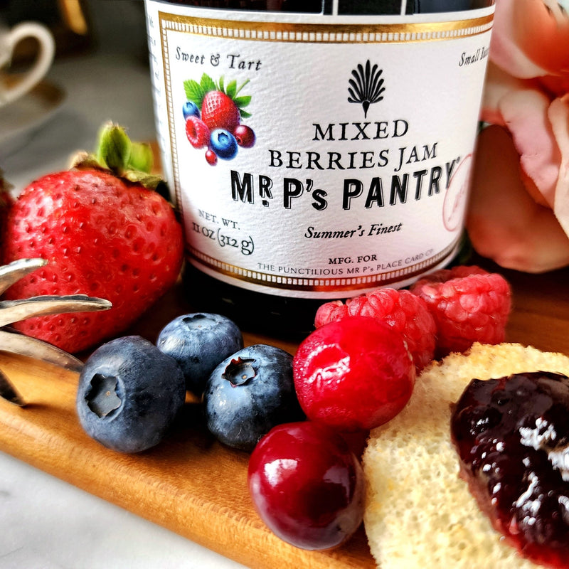 Mr. P's Mixed Berries Jam - The Punctilious Mr. P's Place Card Co.