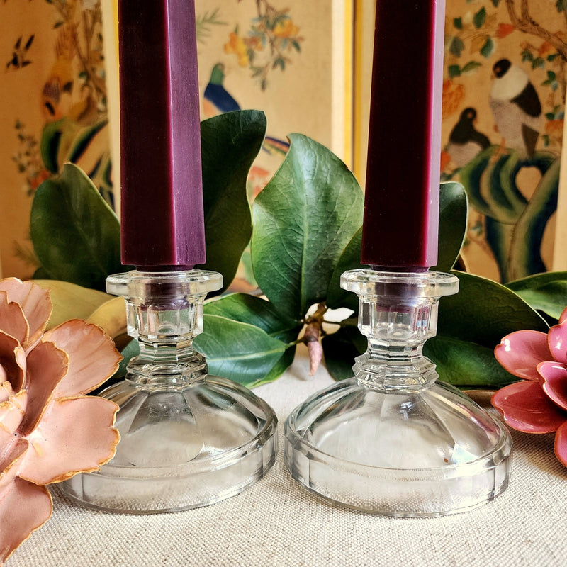 Obelisk Taper Candles - Aubergine - The Punctilious Mr. P's Place Card Co.