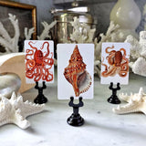 Octopodes & Conch - Custom Place Cards - Upright - The Punctilious Mr. P's Place Card Co.