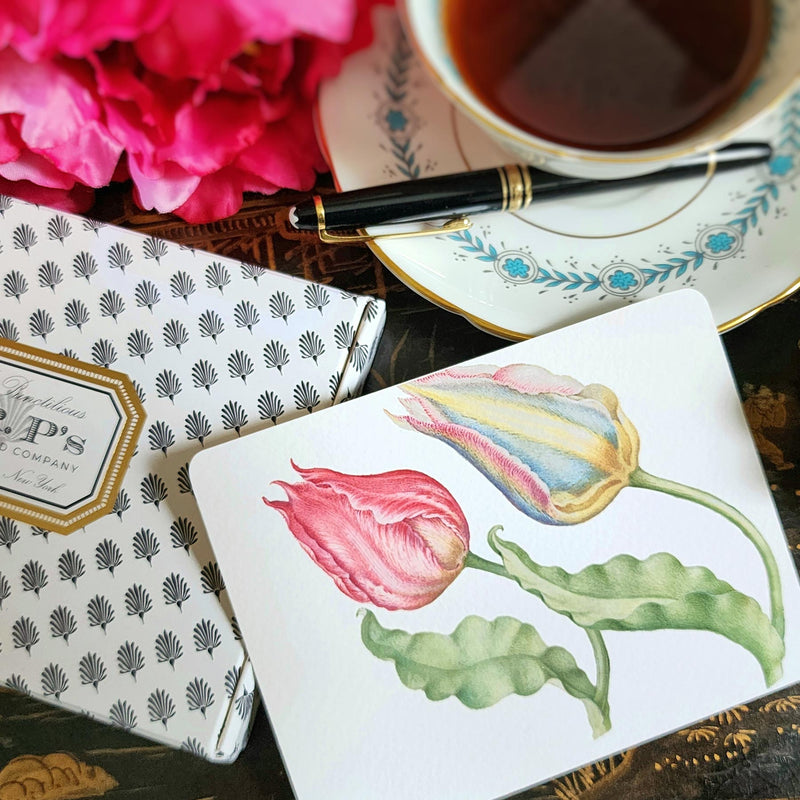 Parrot Tulips - Custom Note Cards - The Punctilious Mr. P's Place Card Co.