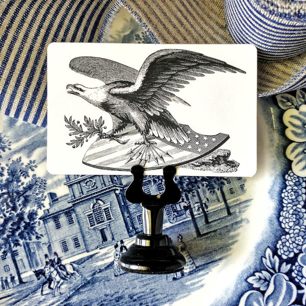 Patriot Eagle - Custom Place Cards - Upright - The Punctilious Mr. P's Place Card Co.