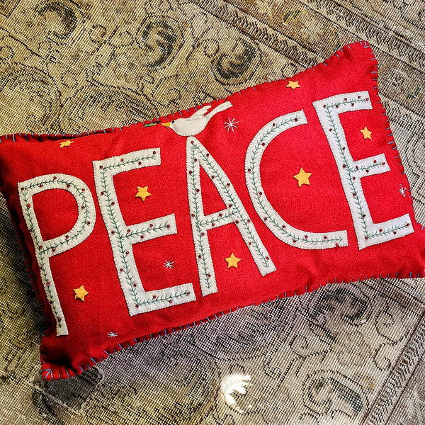 Peace Pillow - Handmade - The Punctilious Mr. P's Place Card Co.