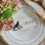 Nevermore Raven- Custom Place Cards- Laydown