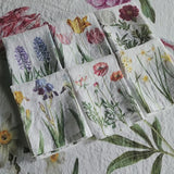 video of Early flowers printed napkins on floral plate