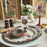 video of Robin's Egg themed place cards on a decorative plate along side a real bird's nest.