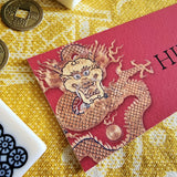 Radiant Dragon: Cinnabar - Custom Place Cards - Laydown - The Punctilious Mr. P's Place Card Co.