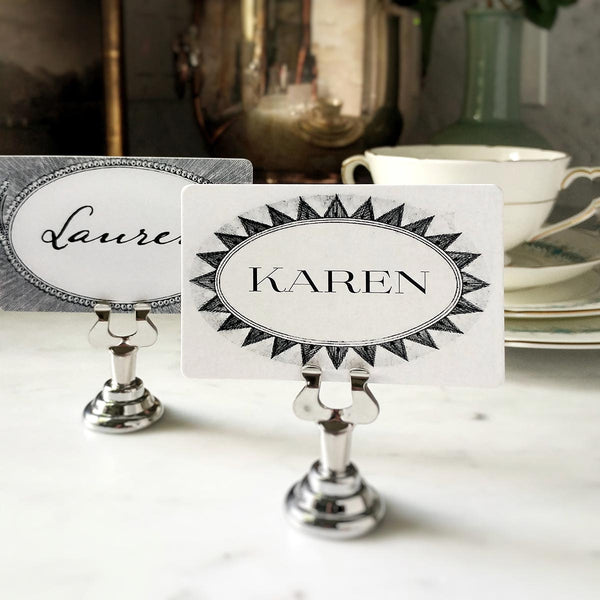 Radiant Star Bead Set Custom Place Cards Upright