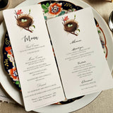 Robin's Eggs - Custom Menu Cards - s/4 - The Punctilious Mr. P's Place Card Co.