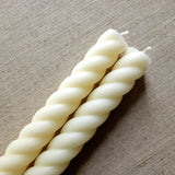 Rope Taper Candles - Creme - The Punctilious Mr. P's Place Card Co.