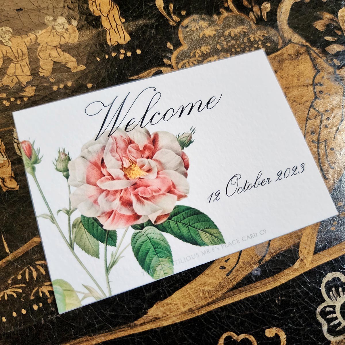 Set/ 18 Rose Garden- Custom Gift Notes/ Thank You Cards