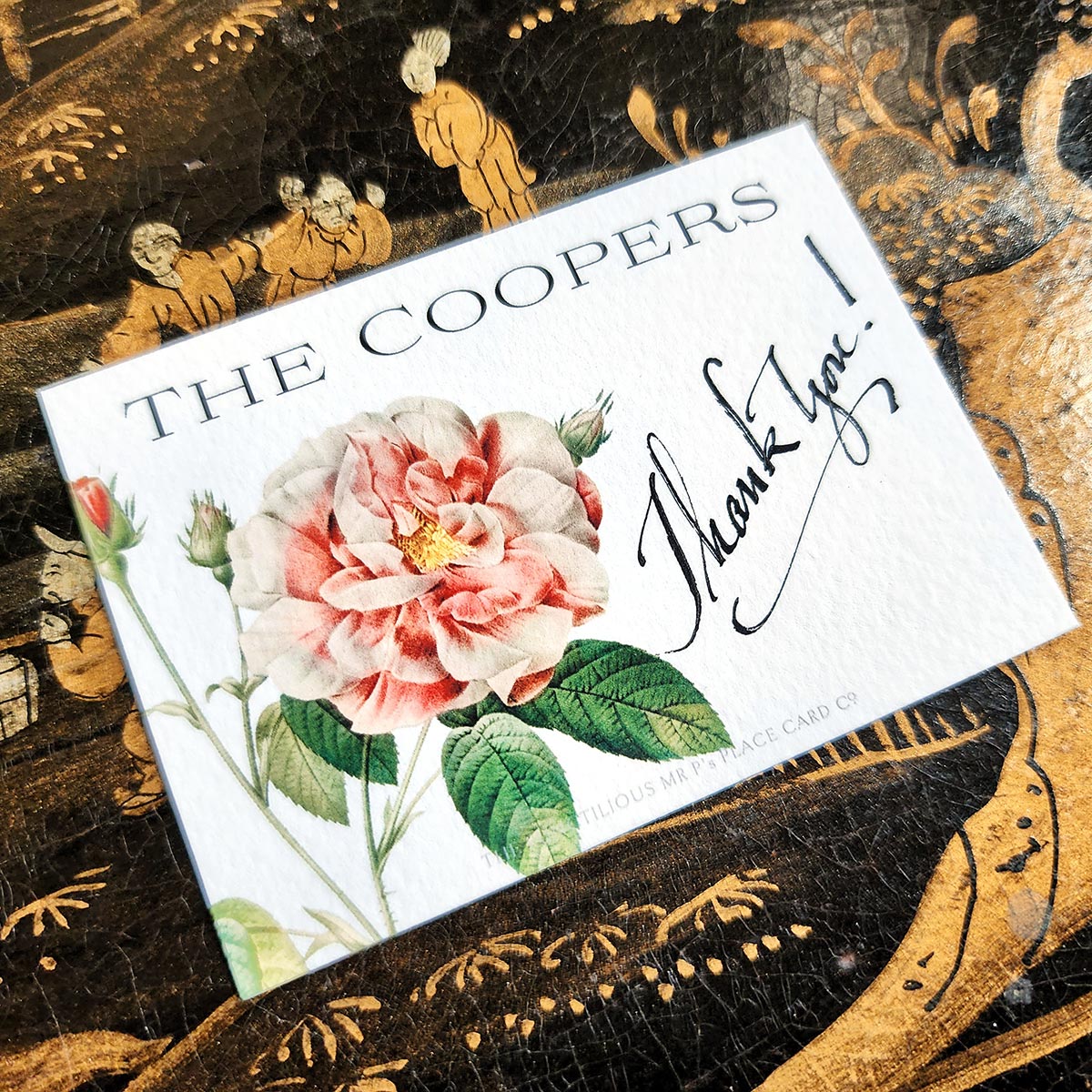 Set/ 18 Rose Garden- Custom Gift Notes/ Thank You Cards