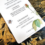 Rose Garden - Custom Menu Cards - s/4 - The Punctilious Mr. P's Place Card Co.