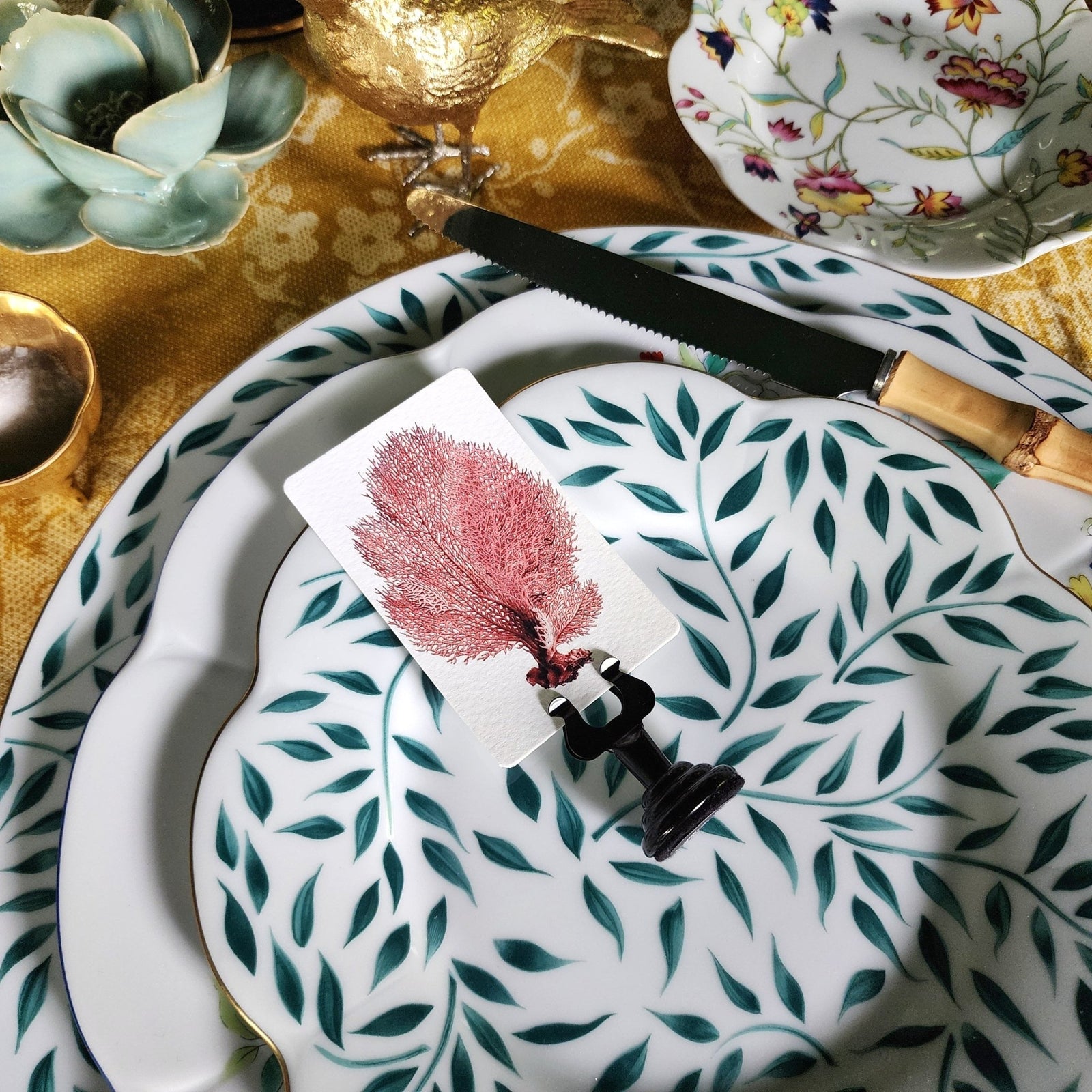 Royal Limoges- Floral Foliage Ensemble IV | Mr. P's Place Card Co