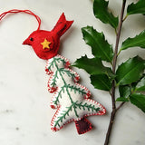 Santa Trio - Handmade Christmas Ornaments - The Punctilious Mr. P's Place Card Co.