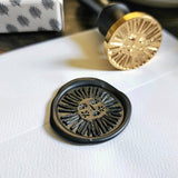 Sarah V Battle: Sun Face Wax Seal Stamper - The Punctilious Mr. P's Place Card Co.