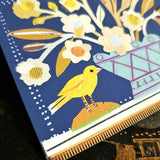 Sarah V Battle: 'Two Canaries' Pack of Custom Note Cards - The Punctilious Mr. P's Place Card Co.