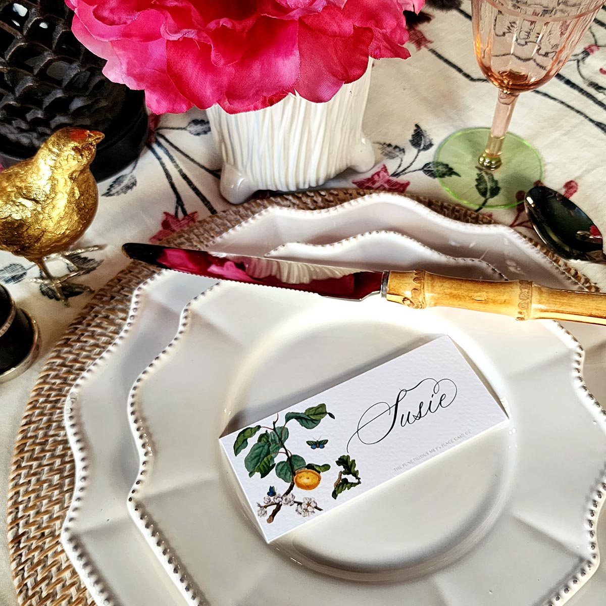Set/16 Signs of Spring Butterflies Laydown Custom Place Card
