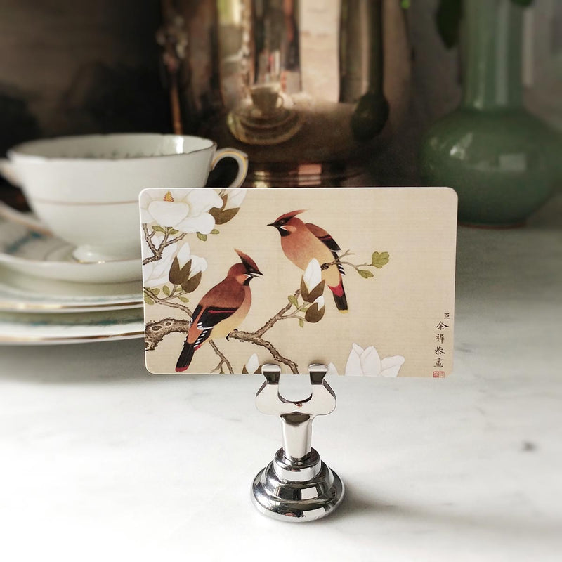 Silktail Cardinal - Custom Place Cards - Upright - The Punctilious Mr. P's Place Card Co.