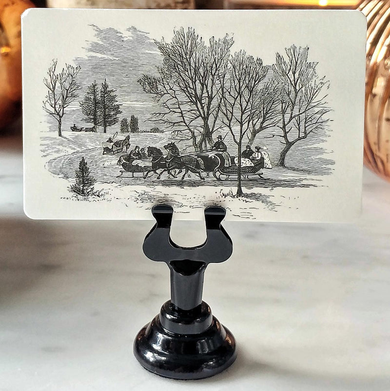 Sleigh Bells - Custom Place Cards - Upright - The Punctilious Mr. P's Place Card Co.