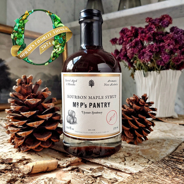 Speakeasy Bourbon Maple Syrup - The Punctilious Mr. P's Place Card Co.