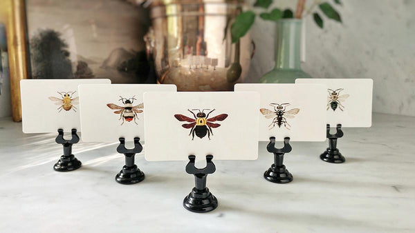 Spring Bees - Custom Place Cards - Upright - The Punctilious Mr. P's Place Card Co.