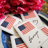 Stars & Stripes - Custom Place Cards - Omni - The Punctilious Mr. P's Place Card Co.