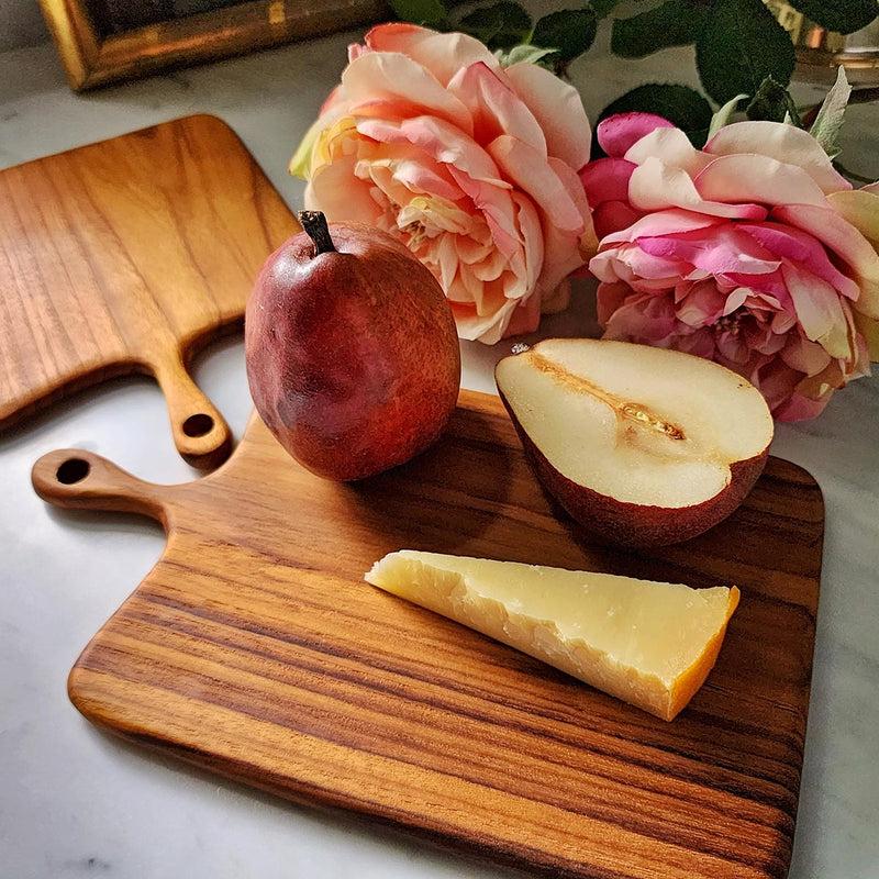 Teak Mini Cutting Boards - Set/ 2 - The Punctilious Mr. P's Place Card Co.