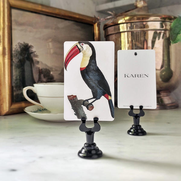 Toucan - Custom Place Cards - Upright - The Punctilious Mr. P's Place Card Co.