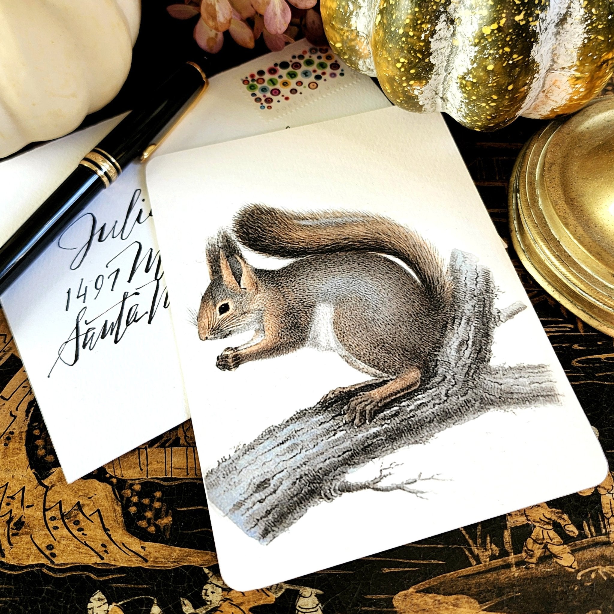 Set/ 12 Woodland Whimsy- Custom Note Cards and Stationery Set
