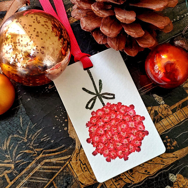 The Punctilious Mr. P's Place Card Co X Marian McEvoy holiday Custom gift tags of christmas ornaments