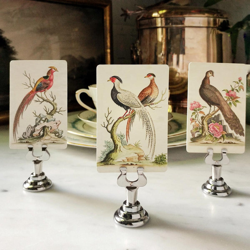 The Punctilious Mr. P's Place Card Co. 'Fanciful Pheasants' custom place cards