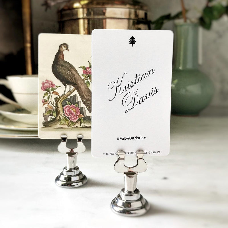 Set/4-8 Custom Wedding Place Cards/ name cards to coordinate with menu –  The Punctilious Mr. P's Place Card Co.