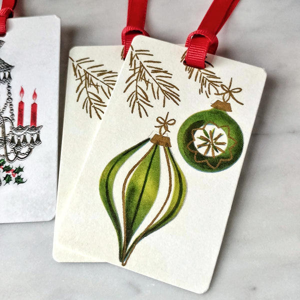 The Punctilious Mr. P's Place Card Co. custom 'Holiday Gift Tags'- Mid-Century Baubles