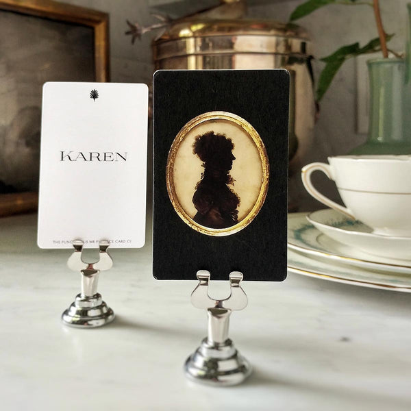The Punctilious Mr. P's Place Card Co. 'Mr. Darcy & Elizabeth' Silhouette custom Place Cards