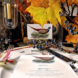 The Punctilious Mr. P's place card co. 'Fall Pheasants' custom place card set