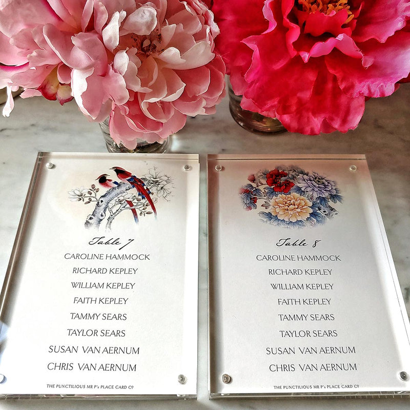 The Punctilious Mr. P's Place Card Co. Custom Wedding seating chart cards