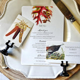 The Punctilious Mr. P's Place Card Co. Party Suite of custom place cards, menu cards and buffet tags